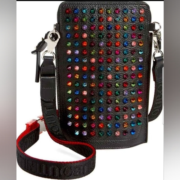 Like New Spiked Christian Louboutin Colorful Slim Crossbody Bag - Picture 3 of 5